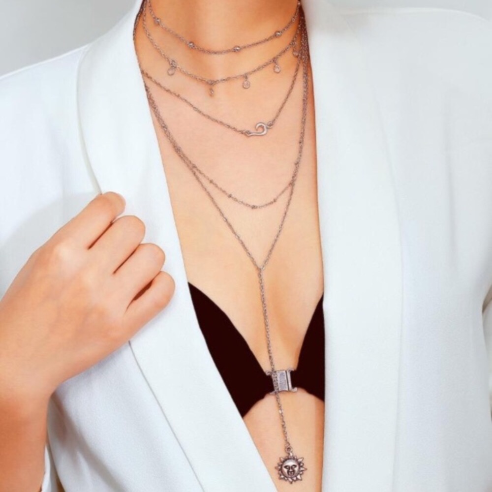 ✨ MAKE OFFER ✨ MULTI LAYER DROP SUN NECKLACE